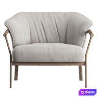 Lamorisse Armchair 3D Model Vray, Corona