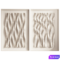 3D Paper Wall Art 1 3D Model Vray, Corona