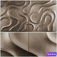 Alchymia Nebula 3d wall panel 3D Model Vray, Corona