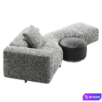 Yves Sofa Open-End by Minotti 3D Model Vray, Corona