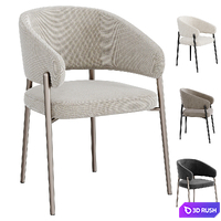 Dining chair MATEO 3D Model Vray, Corona