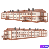 Modular building_2 3D Model Vray, Corona