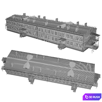 Modular building_2 3D Model Vray, Corona