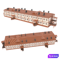 Modular building_2 3D Model Vray, Corona