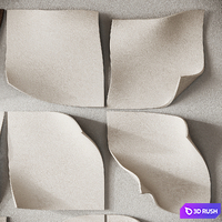 Otis Square 3D Wall Art 3D Model Vray, Corona