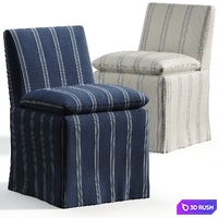 Laguna Slipcovered Dining Side Chair 3D Model Corona