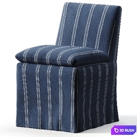 Laguna Slipcovered Dining Side Chair 3D Model Corona