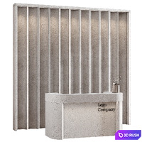 Reception desk 20 3D Model Corona