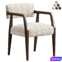 Tyler Dining Armchair 3D Model Corona