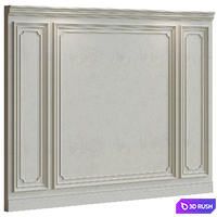 Decorative plaster with molding #041 3D Model Vray, Corona