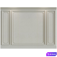 Decorative plaster with molding #041 3D Model Vray, Corona