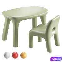 Table and Chair Nordic 3D Model Corona