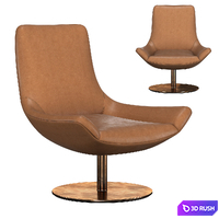 Lario Leather Swivel Chair 3D Model Vray, Corona