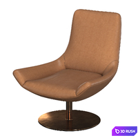 Lario Leather Swivel Chair 3D Model Vray, Corona
