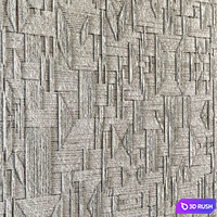 Bas-relief plaster wall decorative panel rope cable thread tying lasso 3D Model Vray, Corona