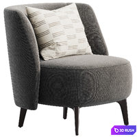 Sunday Armchair by Poliform 3D Model Corona