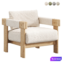 Carmichael Lounge Chair 3D Model Corona