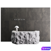 Reception desk 12 3D Model Corona