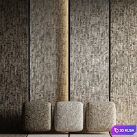 3 textures 4K in wall covering 121 3D Model Corona