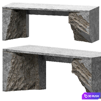 Table Stone 3D Model Corona
