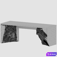 Table Stone 3D Model Corona