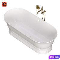 Moritz Freestanding Stone Bath 1800mm 3D Model Corona