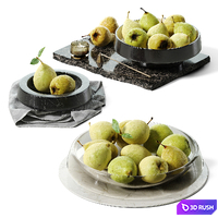 Decor set pears in bowls stv010 3D Model Corona