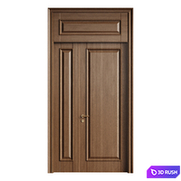 Classic entrance door - door 279 - wooden classic door 3D Model Vray, Corona