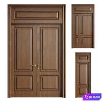 Classic entrance door - door 279 - wooden classic door 3D Model Vray, Corona