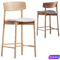 Half-bar stool Kelton 3D Model Corona