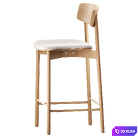 Half-bar stool Kelton 3D Model Corona