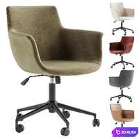 Bottega Office Armchair 3D Model Vray, Corona