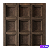 Carving Wood Ceiling - Wall Panel 15 3D Model Vray, Corona