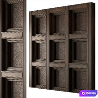Carving Wood Ceiling - Wall Panel 15 3D Model Vray, Corona