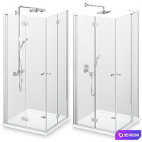 Radaway Nes Brushed Nickel 3 Shower Enclosures 3D Model Vray, Corona
