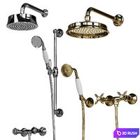 Classic shower sets Cezares 3D Model Vray, Corona