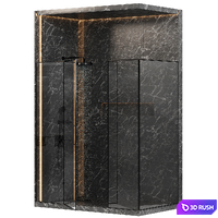 Shower cabin 3D Model Vray, Corona