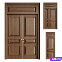 Classic entrance door - door 279 - wooden classic door 3D Model Vray, Corona