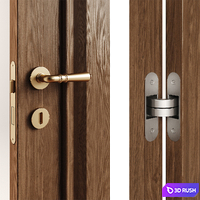 Classic entrance door - door 279 - wooden classic door 3D Model Vray, Corona