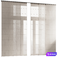 Linen Panel Blind 3D Model Vray, Corona