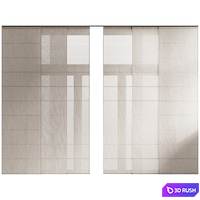 Linen Panel Blind 3D Model Vray, Corona