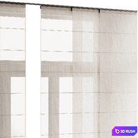 Linen Panel Blind 3D Model Vray, Corona