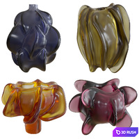 Set of vases Michela Cattai 3D Model Vray, Corona