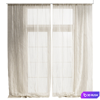 Draped Tulle Curtain 3D Model Vray, Corona
