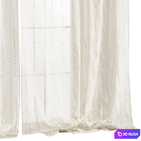 Draped Tulle Curtain 3D Model Vray, Corona