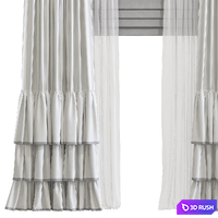 Curtain 869 3D Model Vray, Corona