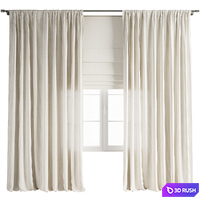 Curtain 04 3D Model Corona