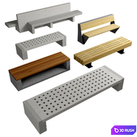 Benches for the street "ESCOFET" 3D Model Vray