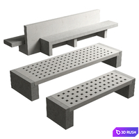 Benches for the street "ESCOFET" 3D Model Vray