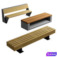 Benches for the street "ESCOFET" 3D Model Vray